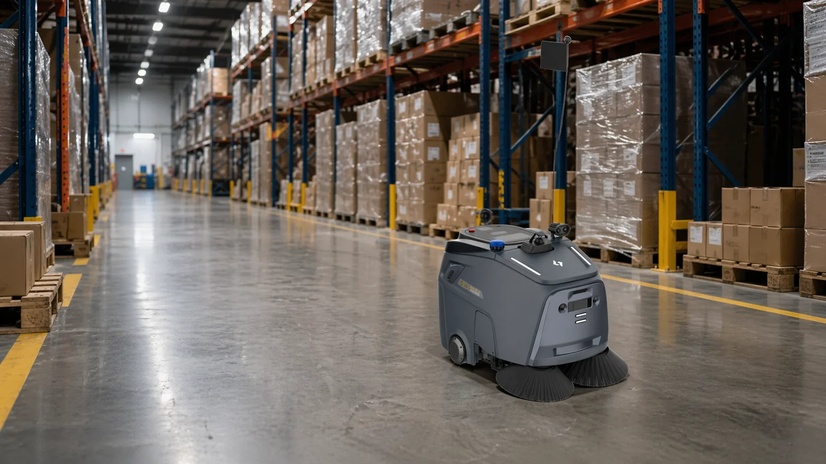 Robotski pometalni stroj Gausium Beetle pro logistika